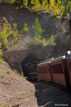 Cumbres and Toltec Scenic Railroad Steam Engine 488 Rock Tunnel